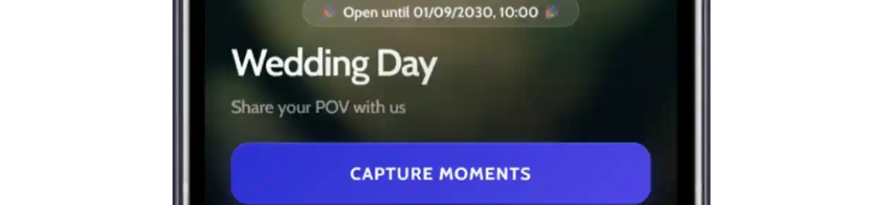 JoinMyMoment customization welcome screen