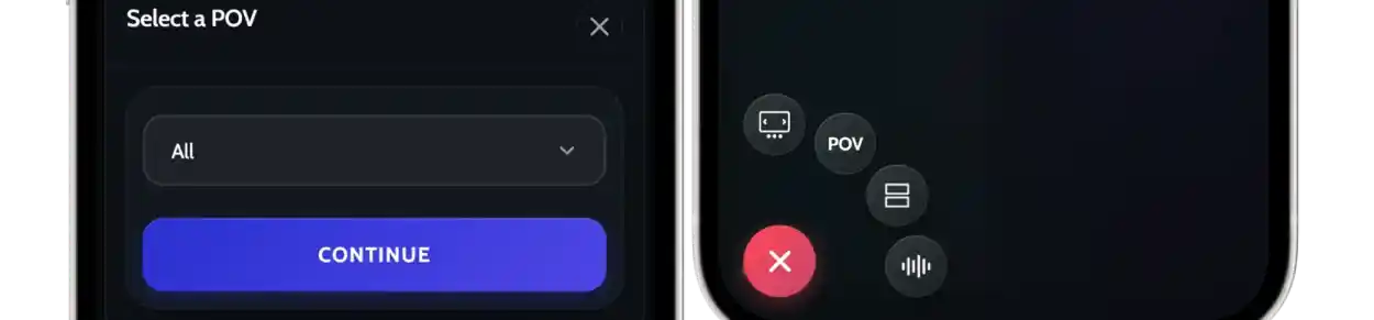 JoinMyMoment POV filter in gallery feature